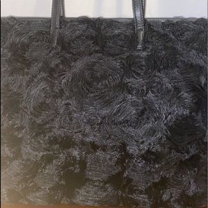 Clever Carriage stunning fabric flower large handbag